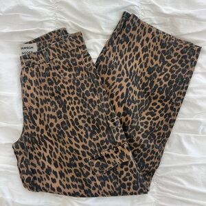 Leopard Print Women Jeans